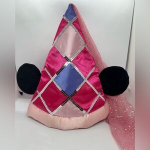 Disney Parks Princess Minnie Mouse Youth Hat with Ears & Veil